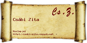 Csábi Zita névjegykártya