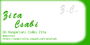 zita csabi business card