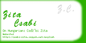 zita csabi business card